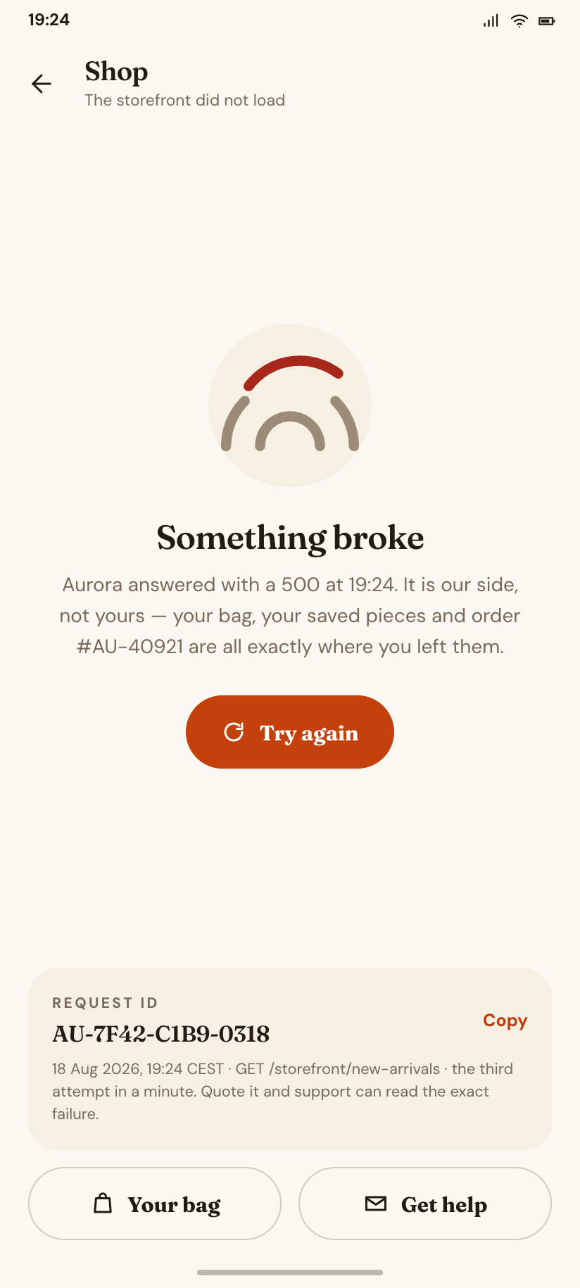 Something broke