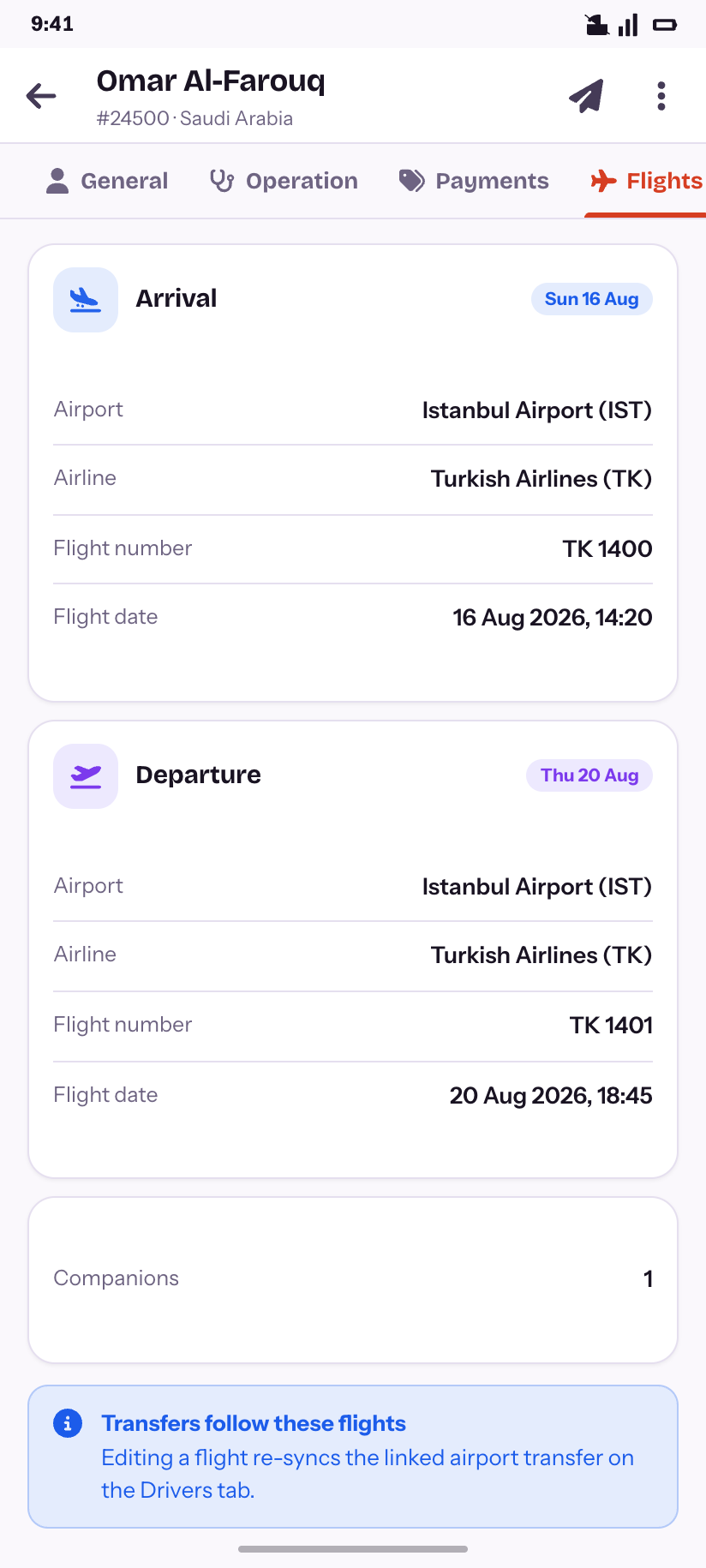 Record · Flights
