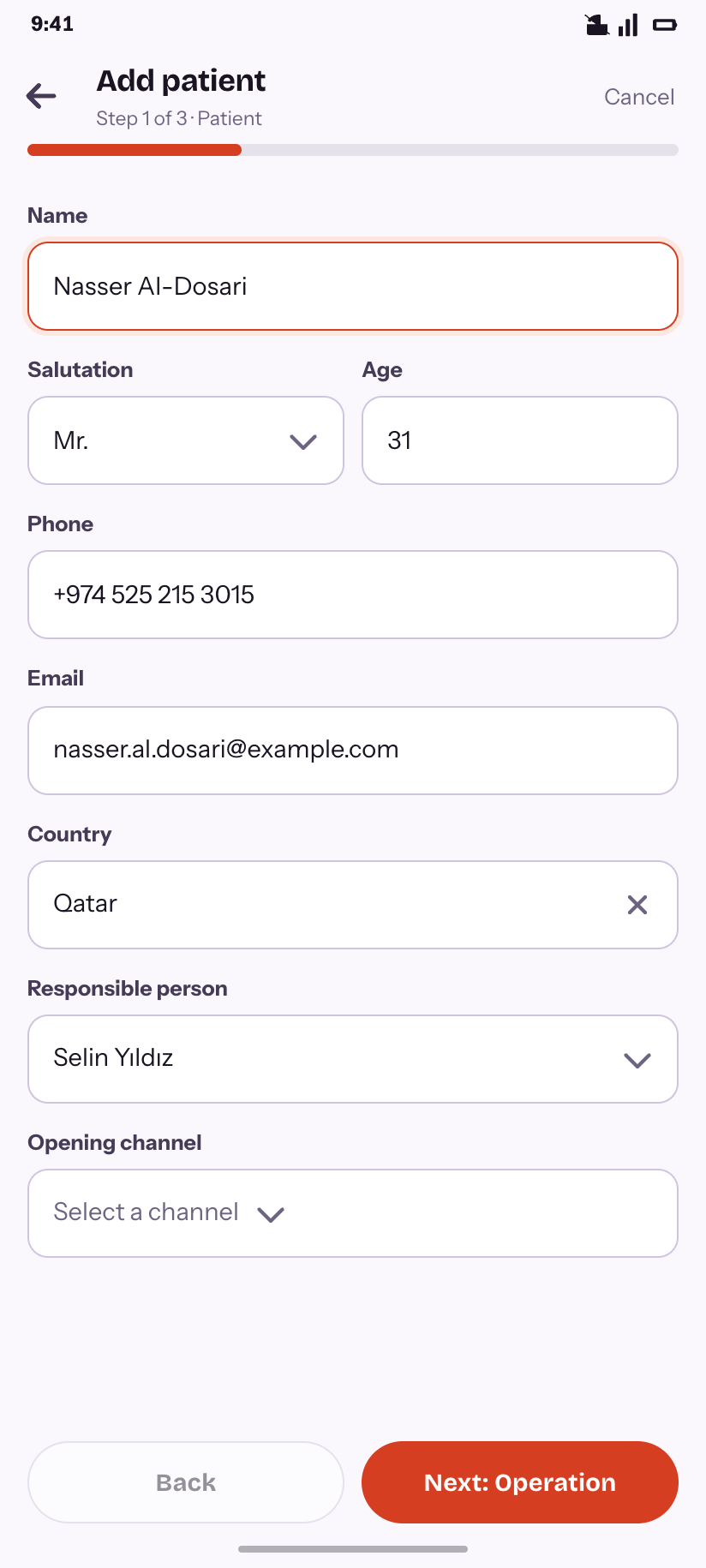 Add patient