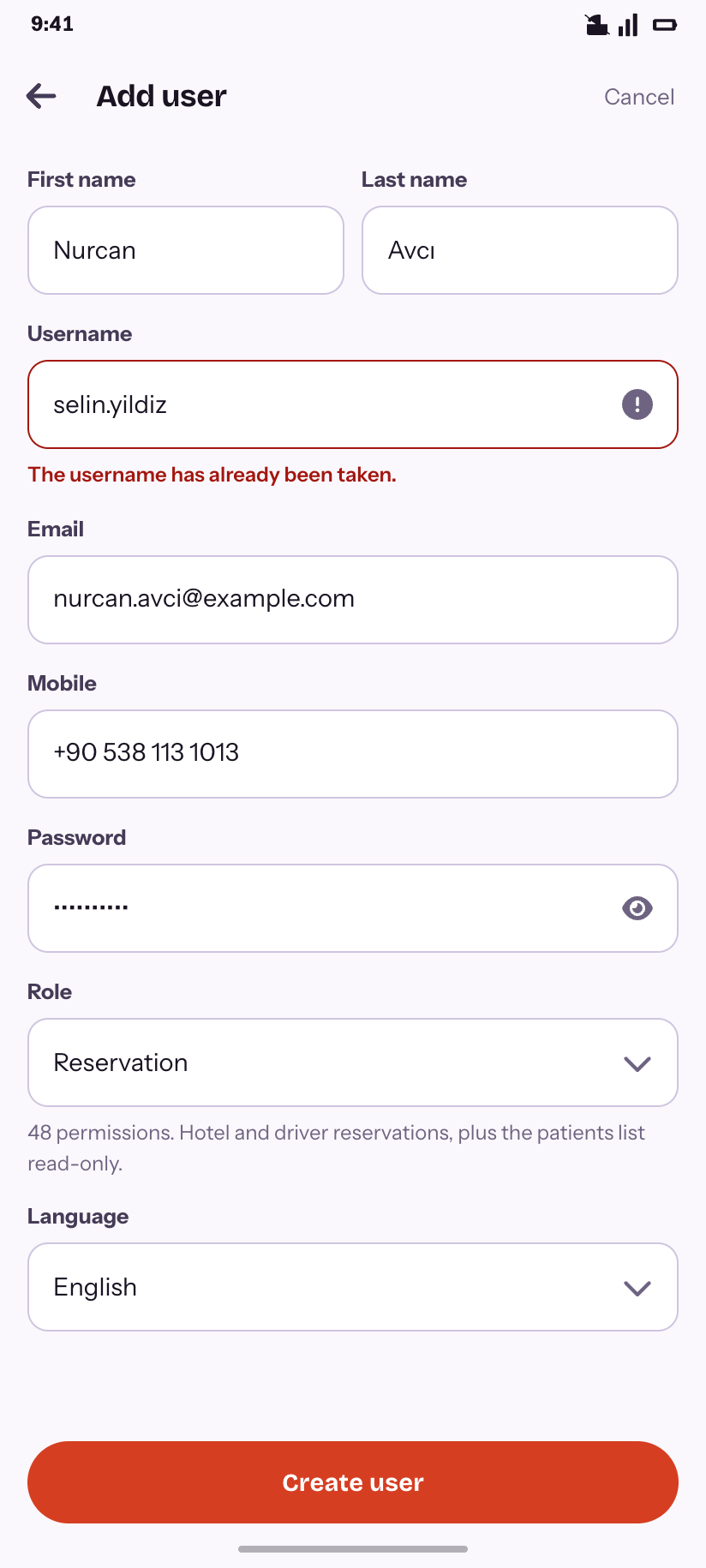 Add user