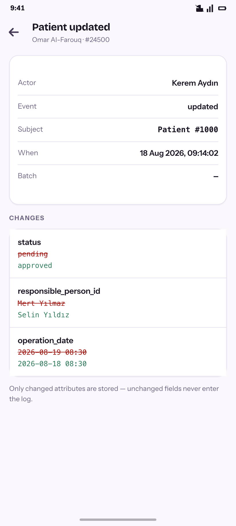 Log entry