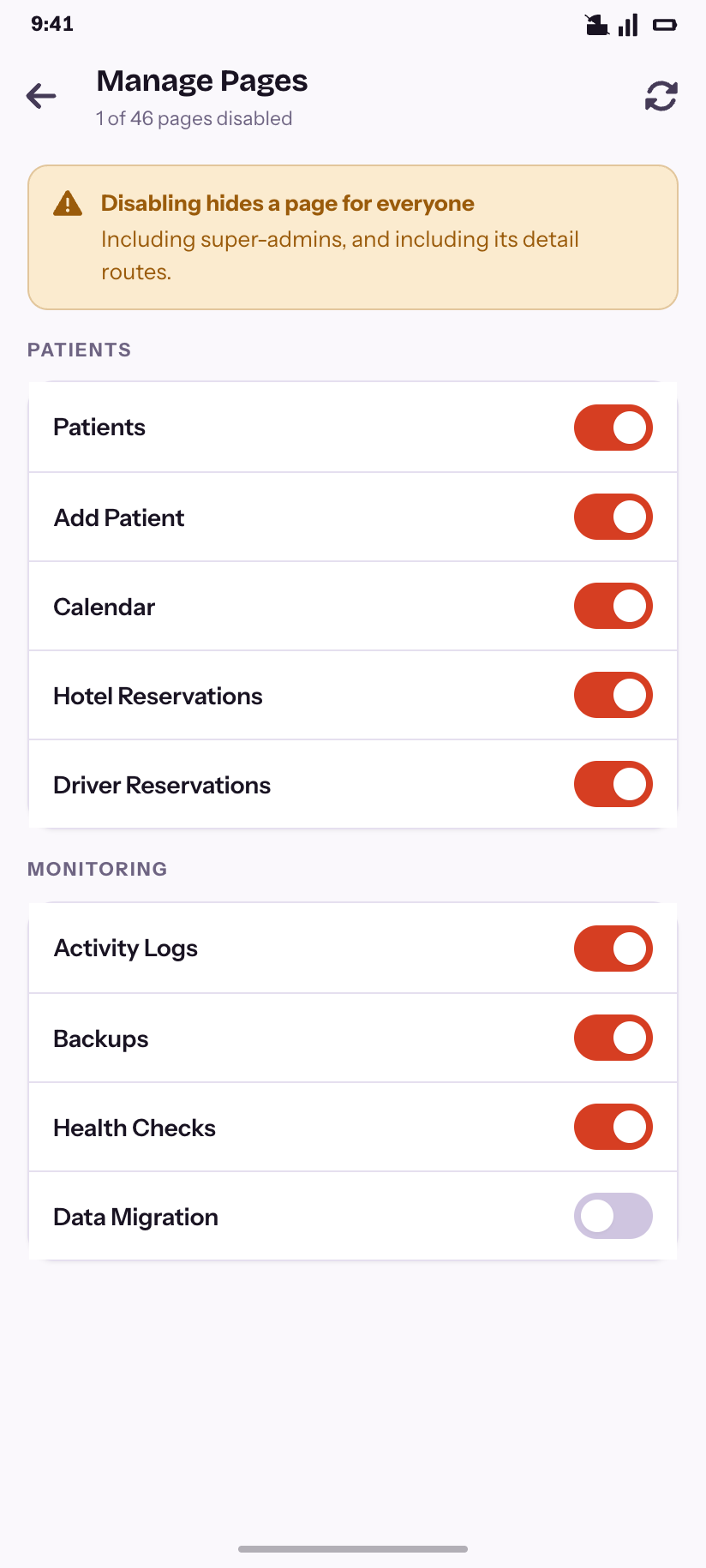 Manage Pages