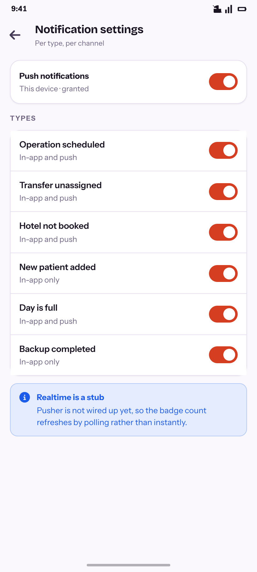 Notification settings