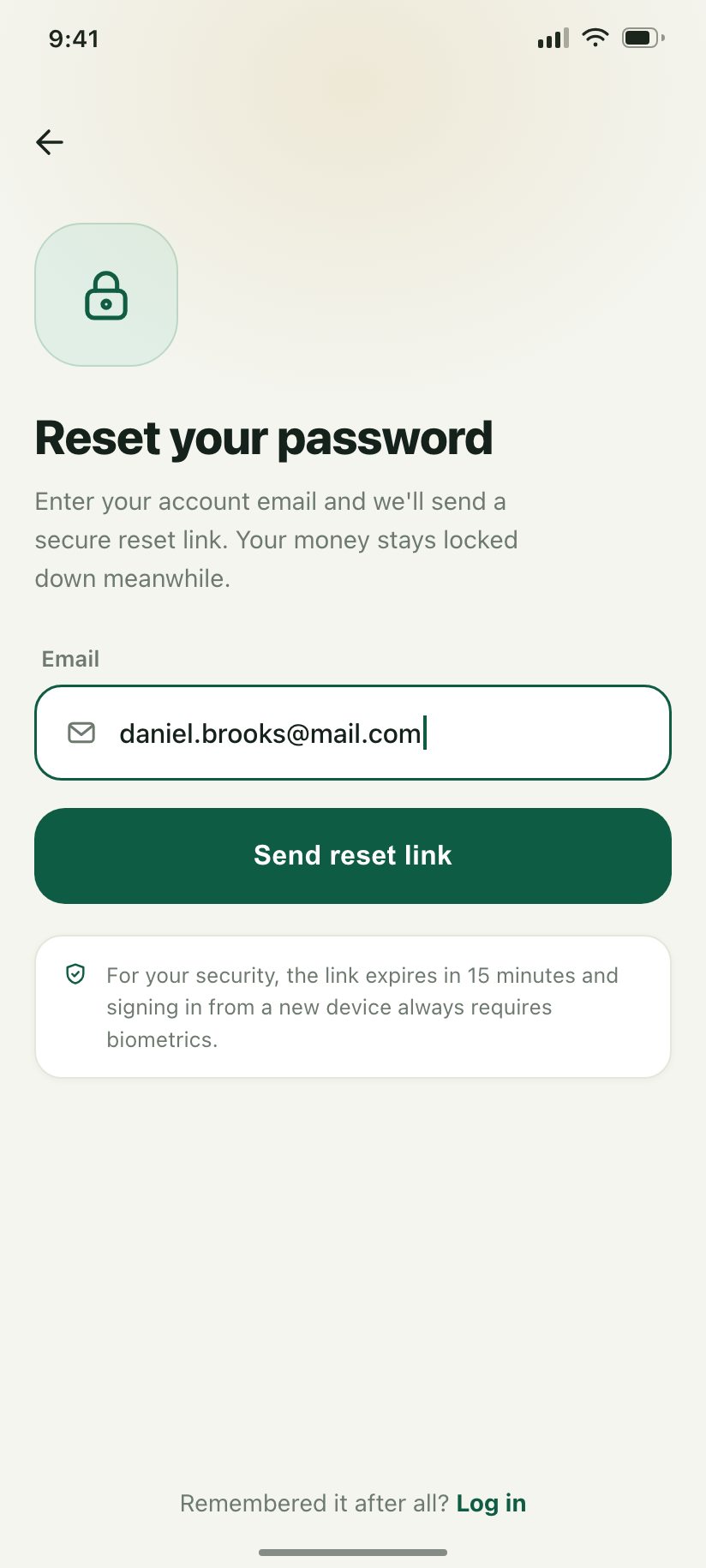 Coinly forgot password