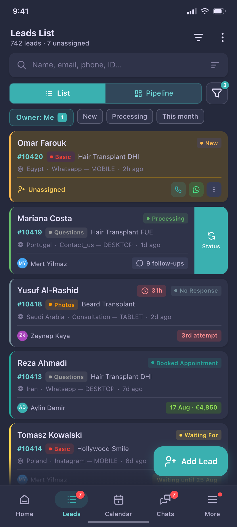 Clinicana CRM preview 2