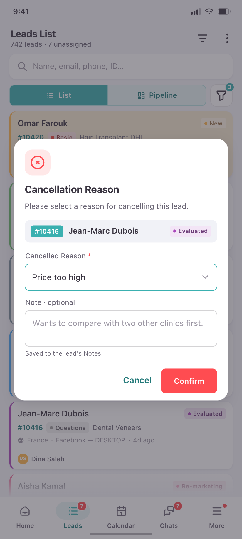 Cancellation Reason