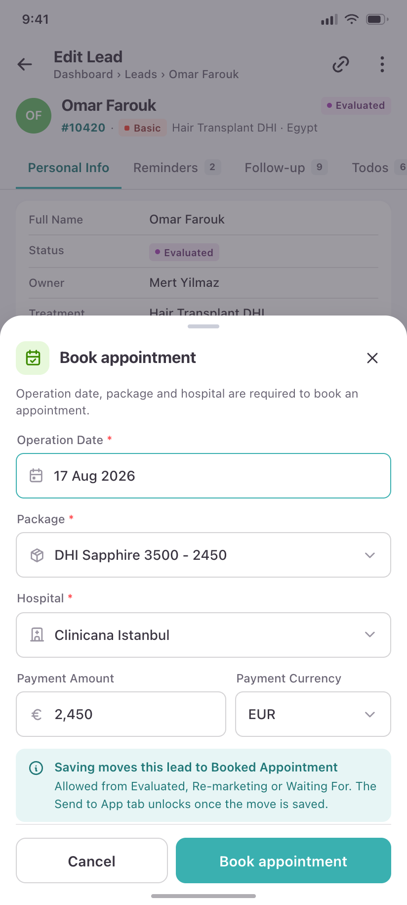 Book appointment