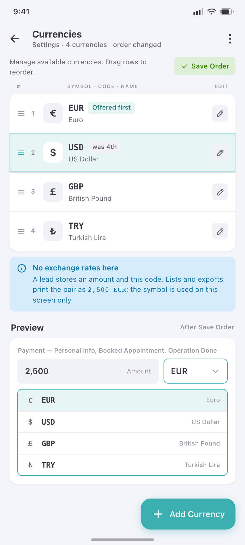 Currencies