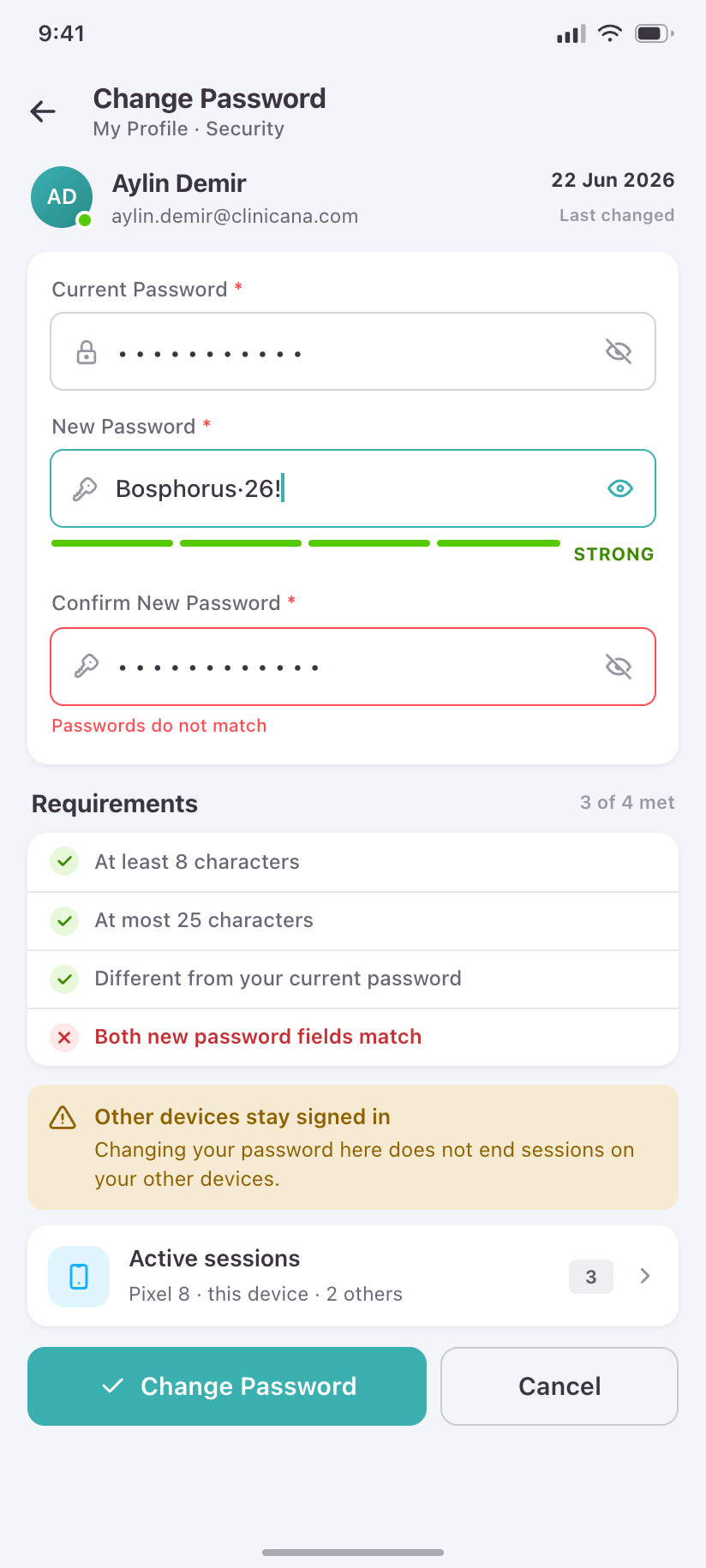 Change Password
