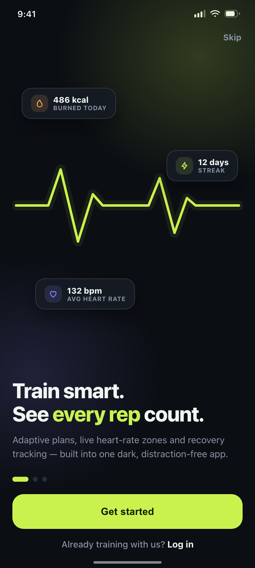FitPulse onboarding