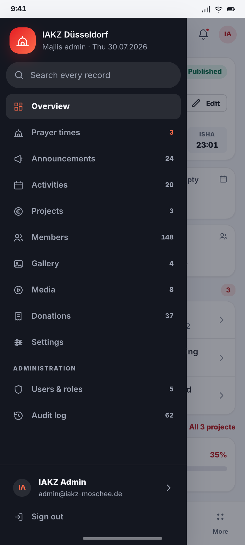 Navigation drawer