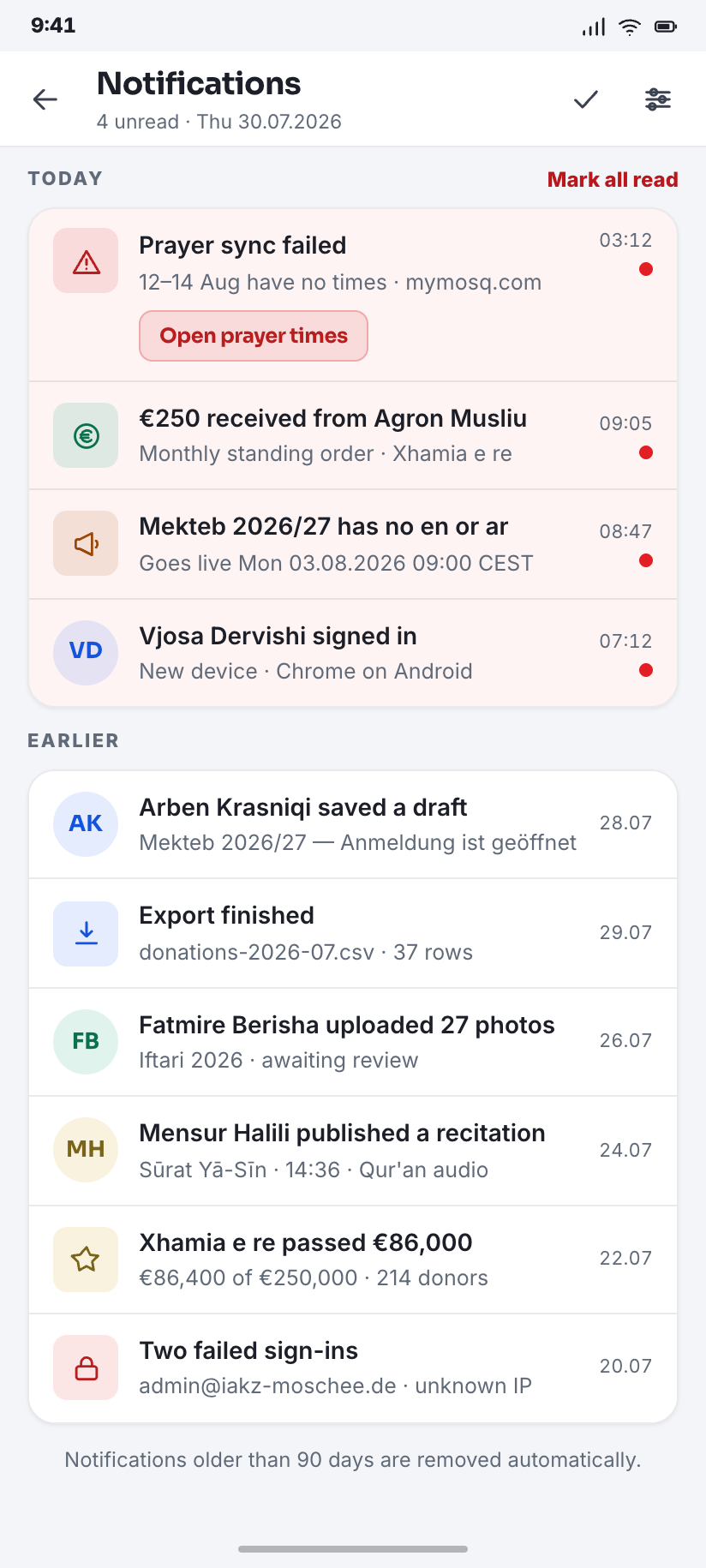 Notifications