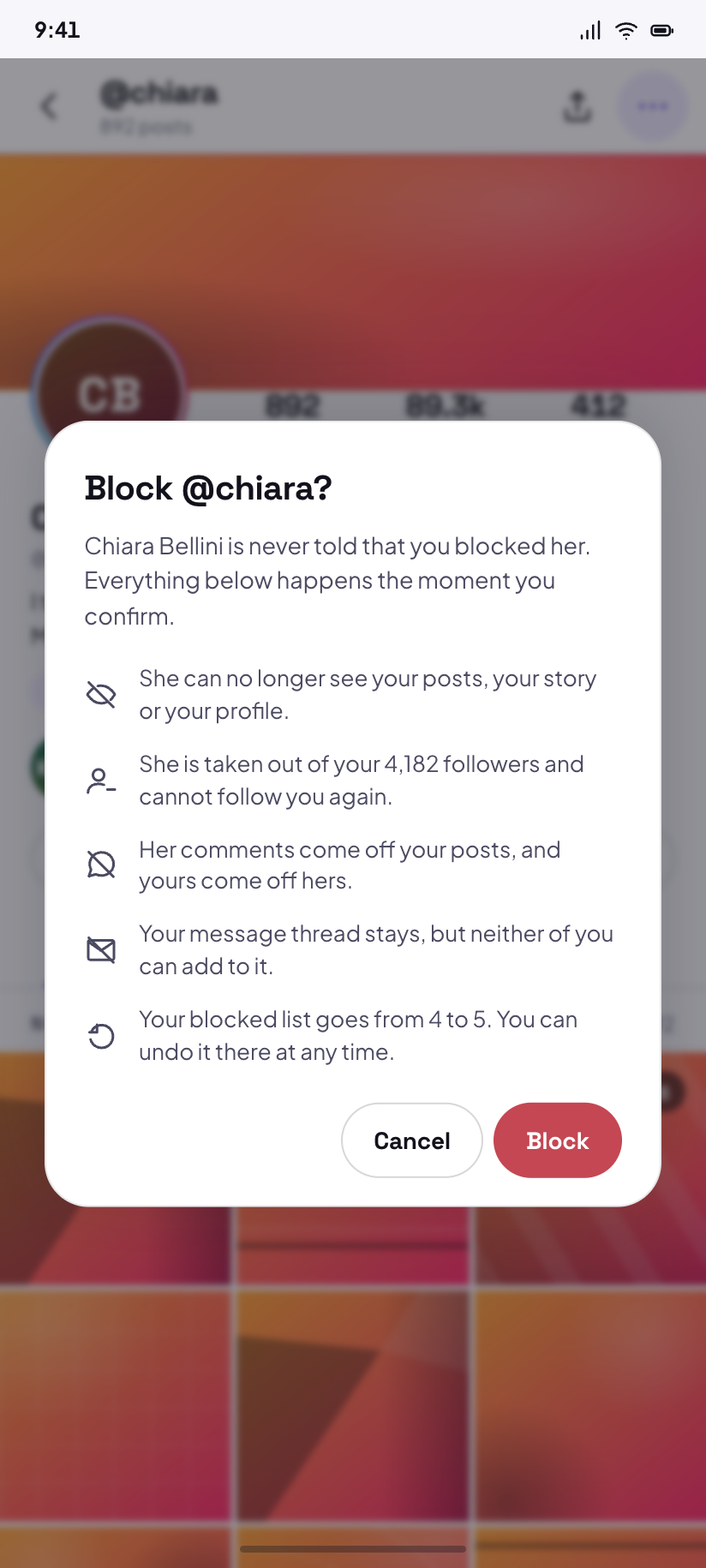 Block · dialog