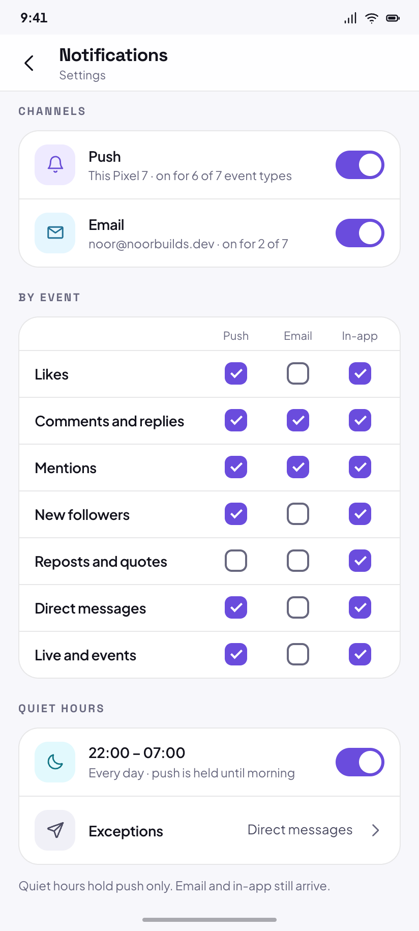 Notifications