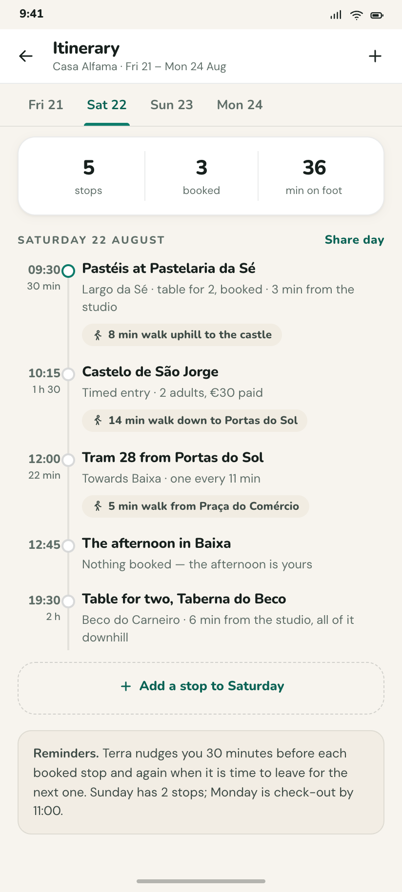 Saturday's plan