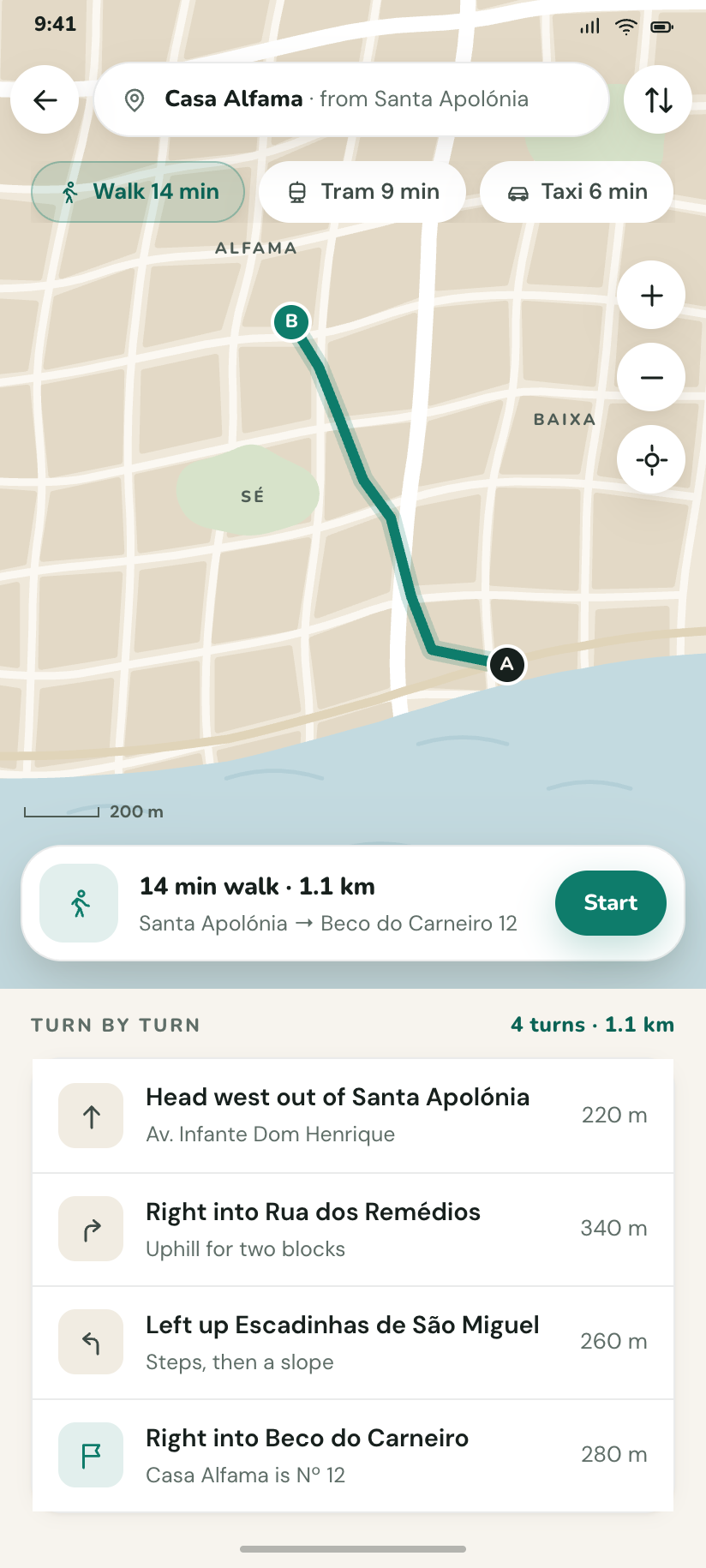 Walk to Casa Alfama