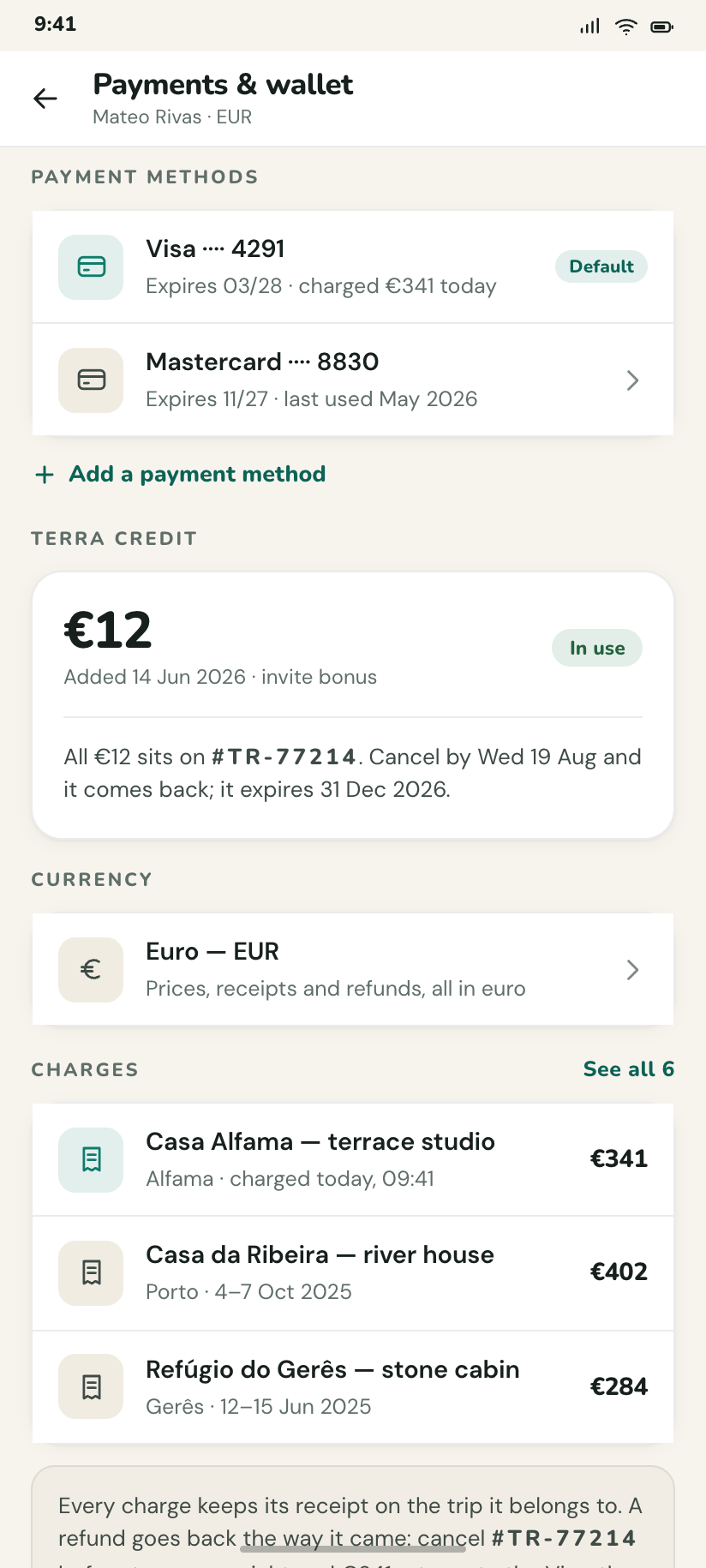 Payments & wallet